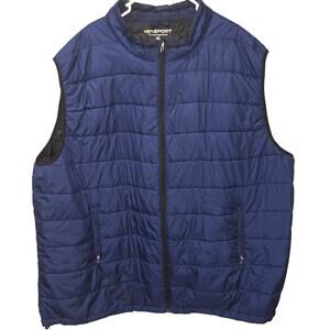 King Size KS Sport Puffer Vest Mens 5XL Tall Blue